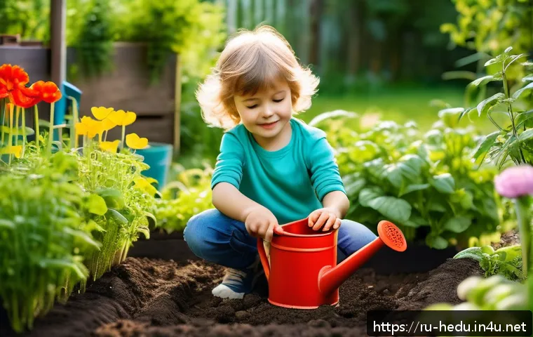 아이의 도전 정신 기르기 - A cheerful young child wearing colorful casual clothes and sturdy sneakers, playing outdoors in a lu...