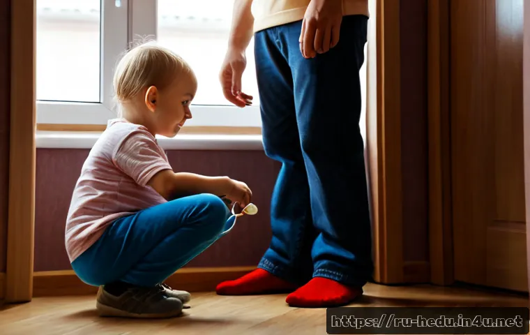 아이의 독립심 키우기 - Photorealistic warm morning scene in a cozy Russian family apartment, a confident young child in cas...
